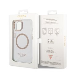 Guess Transparent MagSafe Compatible Case for iPhone 14 Plus Gold hind ja info | Telefonide kaitsekaaned ja -ümbrised | hansapost.ee