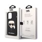 Karl Lagerfeld MagSafe Compatible Case Liquid Silicone Karl Head for iPhone 14 Pro Black hind ja info | Telefonide kaitsekaaned ja -ümbrised | hansapost.ee