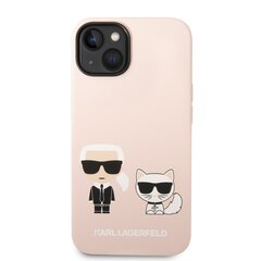 Karl Lagerfeld MagSafe Compatible Case Liquid Silicone Karl and Choupette for iPhone 14 Pink hind ja info | Telefonide kaitsekaaned ja -ümbrised | hansapost.ee