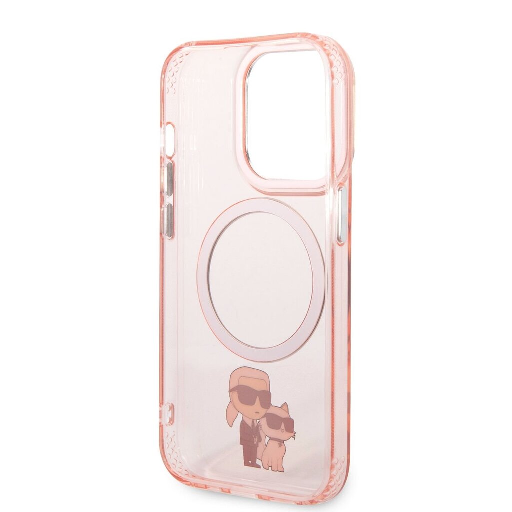 Karl Lagerfeld MagSafe Compatible Case IML Karl and Choupette NFT for iPhone 14 Pro Max Pink цена и информация | Telefonide kaitsekaaned ja -ümbrised | hansapost.ee
