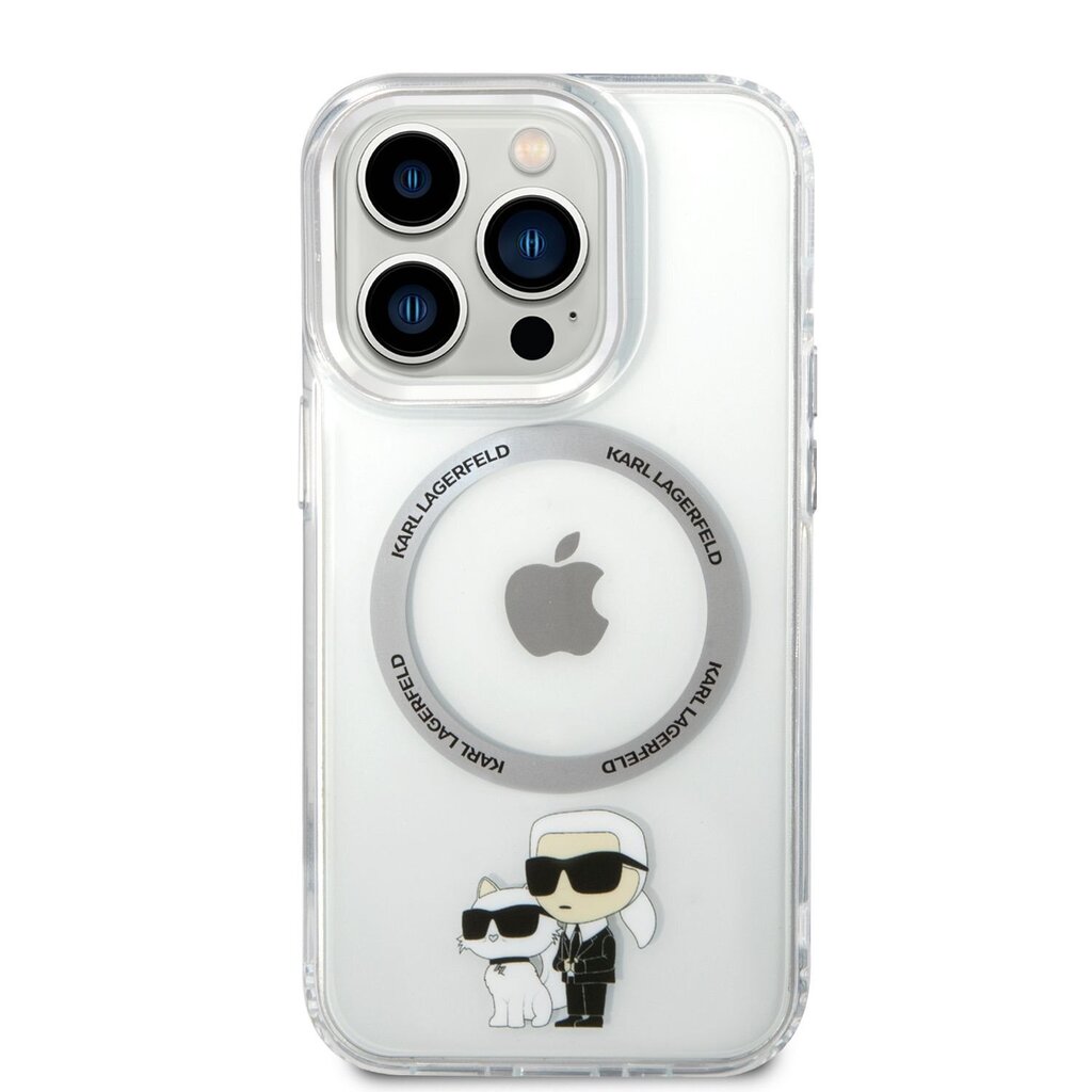 Karl Lagerfeld MagSafe Compatible Case IML Karl and Choupette NFT for iPhone 14 Pro Transparent цена и информация | Telefonide kaitsekaaned ja -ümbrised | hansapost.ee