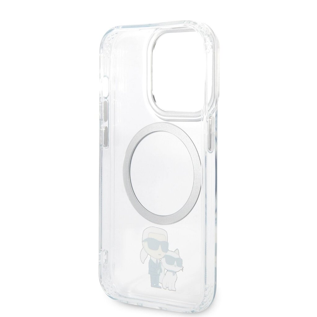 Karl Lagerfeld MagSafe Compatible Case IML Karl and Choupette NFT for iPhone 14 Pro Transparent цена и информация | Telefonide kaitsekaaned ja -ümbrised | hansapost.ee