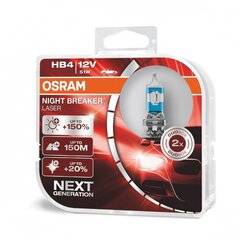 Автомобильные лампочки OSRAM Night Breaker Laser (Next Generation) HB4, 51W цена и информация | Автомобильная ксеноновая лампа D2R 6000К (Китай) | hansapost.ee