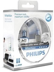 Philips White Vision Intense white xenon effect H1, 2шт. + 2шт. x W5W цена и информация | Автомобильная ксеноновая лампа D2R 6000К (Китай) | hansapost.ee