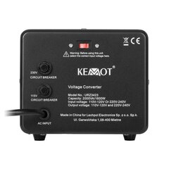 преобразователь напряжения kemot 1600 w/2000 va цена и информация | Преобразователи, инверторы | hansapost.ee