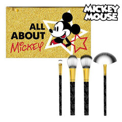 Набор кисточек для макияжа Mickey Mouse Позолоченный (5 Pcs) цена и информация | Кисти для макияжа, спонжи | hansapost.ee