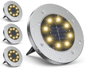 Aialamp päikesepatareiga Saska Garden 8 LED, 4 tk. kaina ir informacija | Aiavalgustid ja õuevalgustid | hansapost.ee