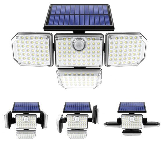 LED kohtvalgusti päikesepatarei ja liikumisanduriga, 171 led hind ja info | Aiavalgustid ja õuevalgustid | hansapost.ee