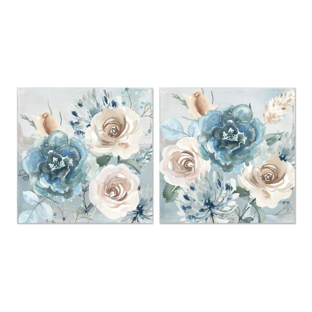 Maal DKD Home Decor Kwiaty (80 x 3 x 80 cm) (2 pcs) hind ja info | Seinapildid | hansapost.ee