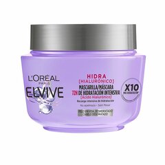 Juuksemask L'Oreal Make Up Elvive Hidra Hüaluroonhape (300 ml) hind ja info | Juuksemaskid, õlid ja seerumid | hansapost.ee