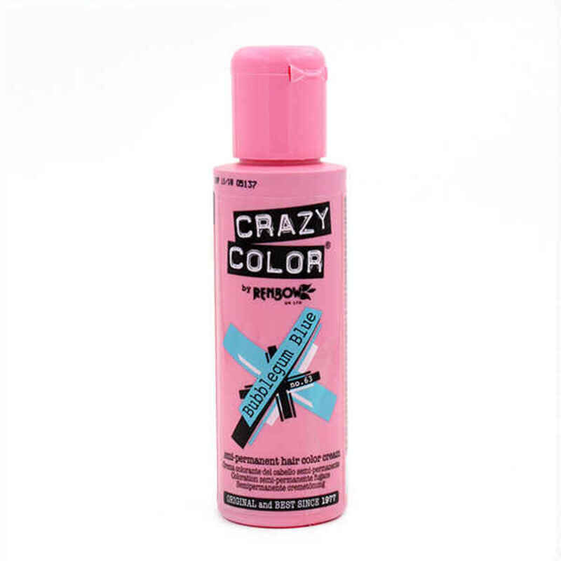 Poolpüsiv värv Crazy Color Nº 63 Bubblegum Blue (100 ml) hind ja info | Juuksevärvid | hansapost.ee