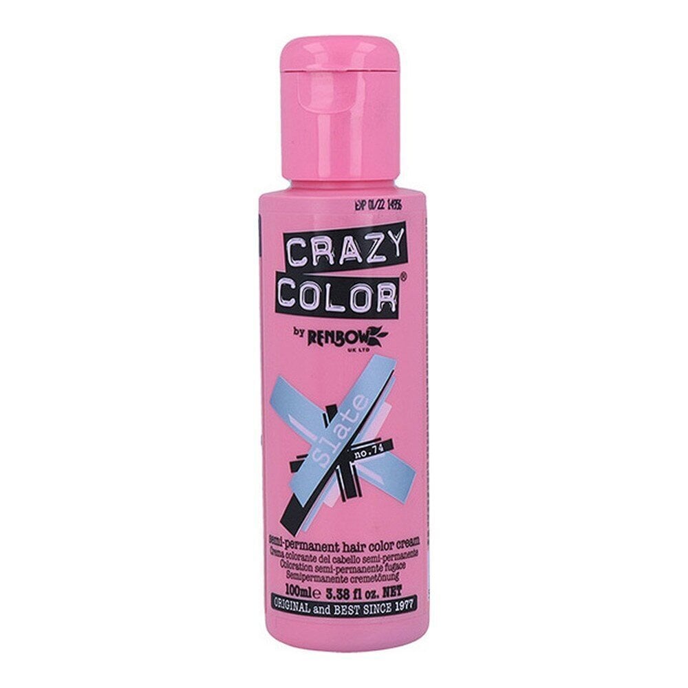 Poolpüsiv Toon Slate Crazy Color Nº 74 (100 ml) цена и информация | Juuksevärvid | hansapost.ee