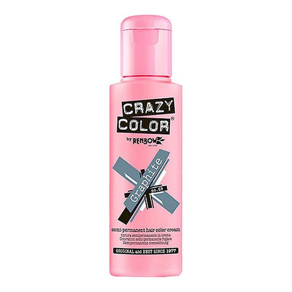 Poolpüsiv Toon Graphite Crazy Color Nº 69 (100 ml) цена и информация | Juuksevärvid | hansapost.ee