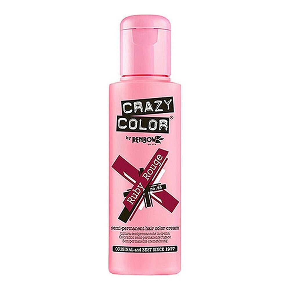 Poolpüsiv Toon Ruby Rouge Crazy Color Nº 66 (100 ml) цена и информация | Juuksevärvid | hansapost.ee