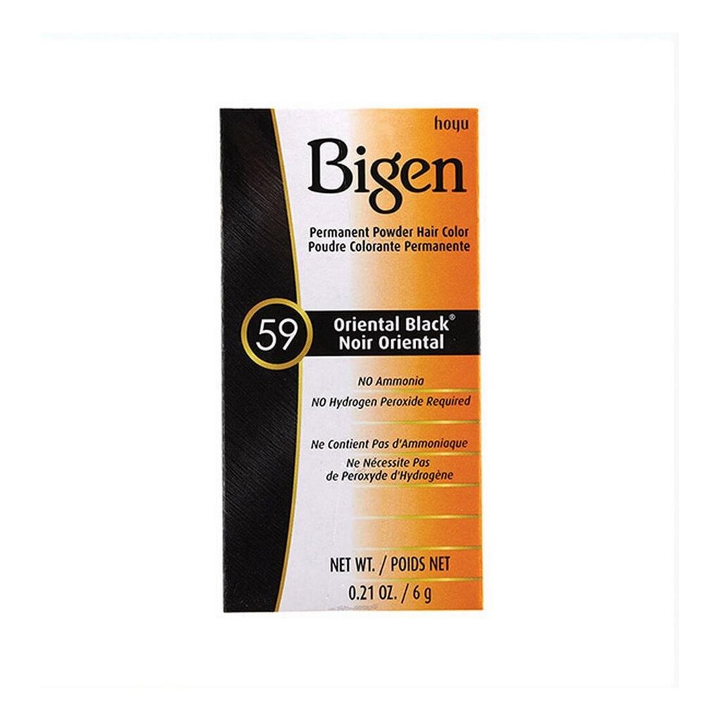 Püsivärv Bigen Nº 59 Oriental Must Pulber (6 g) hind ja info | Juuksevärvid | hansapost.ee