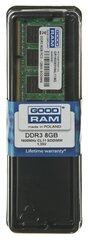 GOODRAM SO-DIMM DDR3 8192MB PC1600 CL11 512x8 1,35V цена и информация | Объём памяти | hansapost.ee