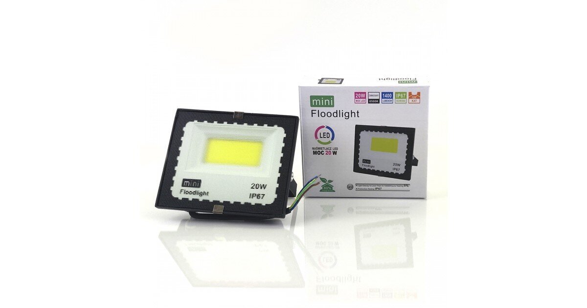 20 W LED-prožektor 6500k mINI IP67 цена и информация | Aiavalgustid ja õuevalgustid | hansapost.ee