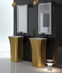 Kivimassist valamu jalaga Besco Assos Glam Gold hind ja info | Vannitoa valamud, kraanikausid | hansapost.ee