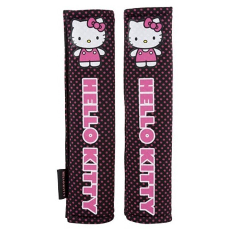 Turvavöö pehmenduspadjad HELLO KITTY CS4 Must цена и информация | Istmekatted | hansapost.ee