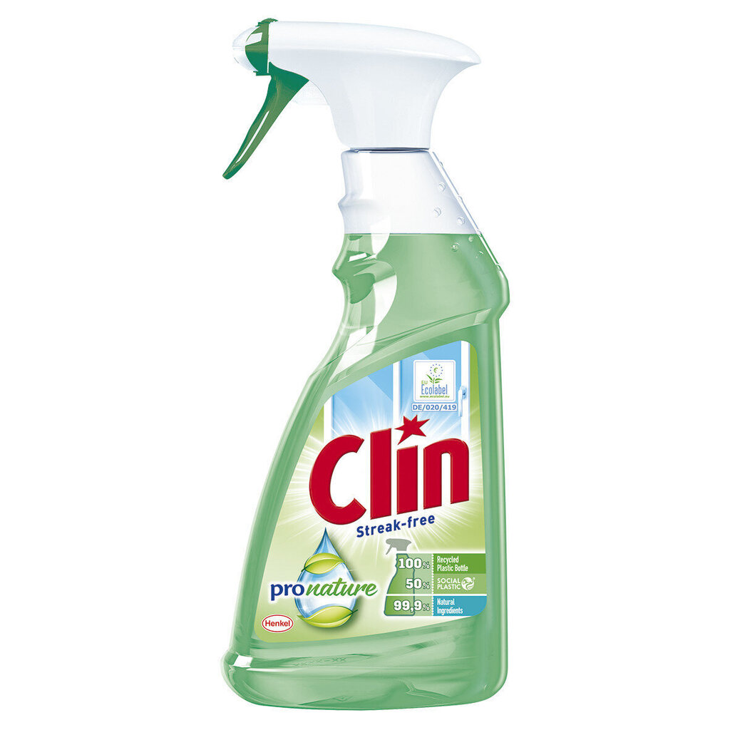 Aknapesuvahend CLIN Pro Nature 500ml цена и информация | Puhastusvahendid | hansapost.ee