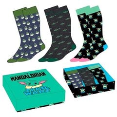 Star Wars The Mandalorian Yoda Laps sokid täiskasvanutele 3 paari karbis 12729 price and information | Socks for men | hansapost.ee