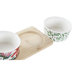 Set za Predjelo DKD Home Decor Mitmevärviline Bambus Keraamika Troopiline (28,5 x 10 x 4,6 cm) (4 Tükid, osad) hind ja info | Lauanõud ja nõude komplektid | hansapost.ee