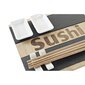Sushi Komplekt DKD Home Decor Naturaalne Must Laud Bambus (25 x 22 x 3 cm) цена и информация | Lauanõud ja nõude komplektid | hansapost.ee