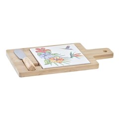 Daska za Sir DKD Home Decor Mitmevärviline Bambus Keraamika Troopiline (21,5 x 11,8 x 1,5 cm) (3 Tükid, osad) цена и информация | Посуда, тарелки, обеденные сервизы | hansapost.ee