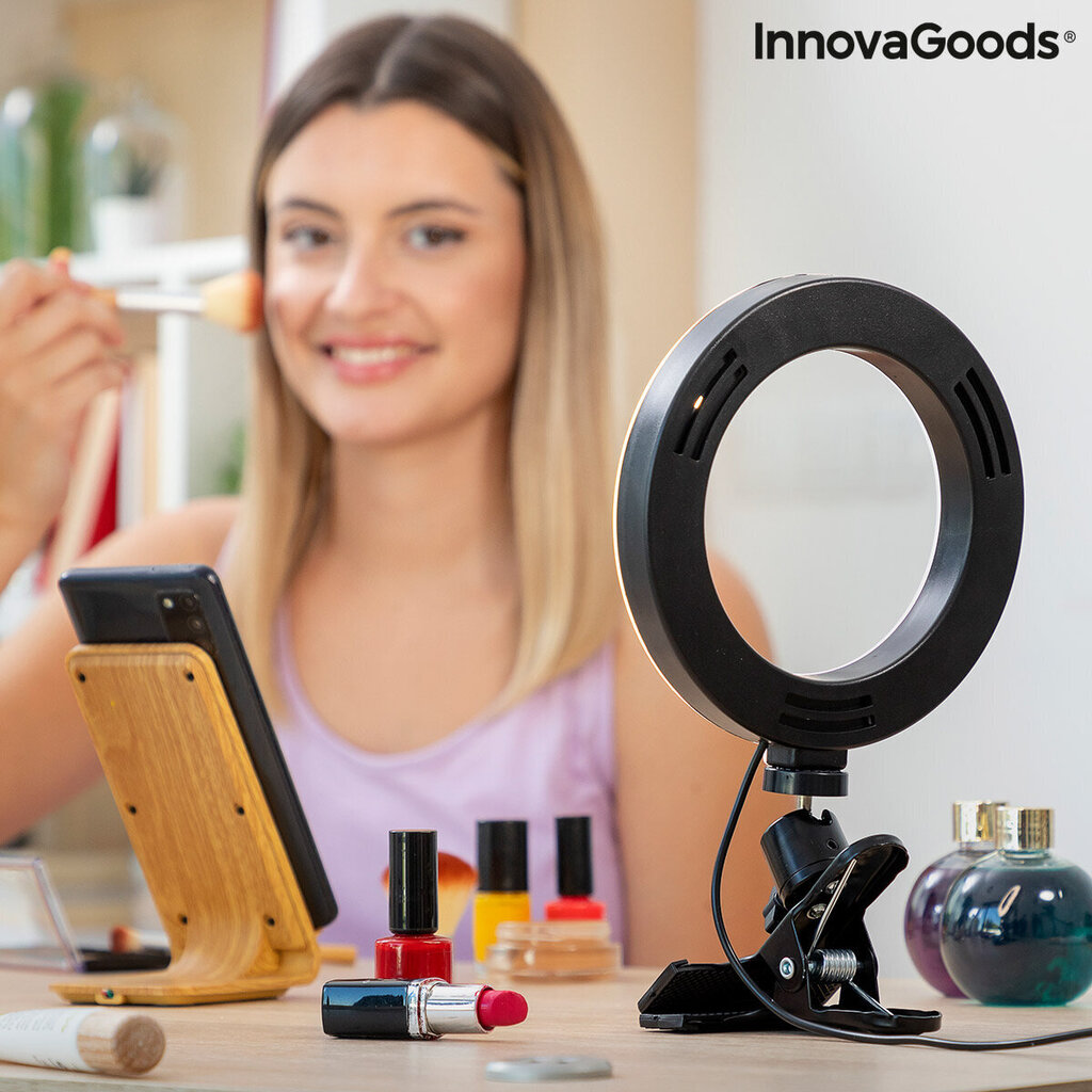 Selfie rõngas koos kinnitusklambriga Lumahoop InnovaGoods hind ja info | Selfie pulgad | hansapost.ee