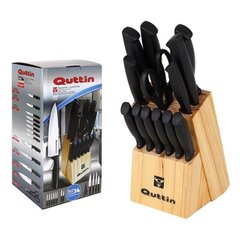 Puidust Alusega Nugade Komplekt Quttin Black (14 pcs) hind ja info | Kööginoad ja teritajad | hansapost.ee