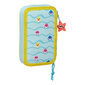 Kahekordne pliiatsikarp Baby Shark Beach Day kollane helesinine (12.5 x 19.5 x 4 cm) (28 pcs) hind ja info | Pinalid | hansapost.ee