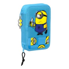 Kahekordne Pliiatsikarp Minions Minionstatic Sinine (28 pcs) цена и информация | Пеналы | hansapost.ee