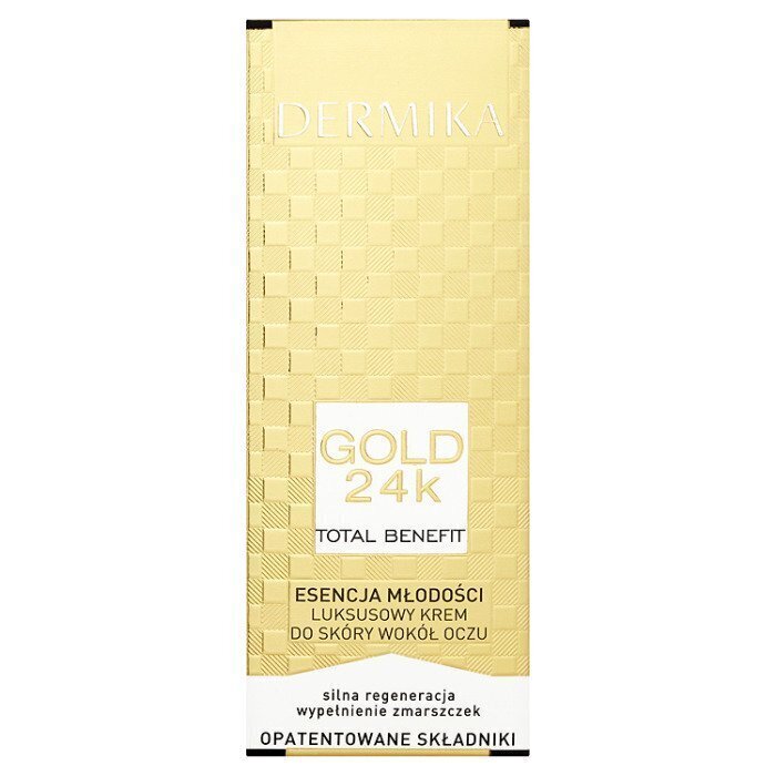 Niisutav silmakreem Dermika Gold 24k Total Benefit 15 ml hind ja info | Silmakreemid ja seerumid | hansapost.ee