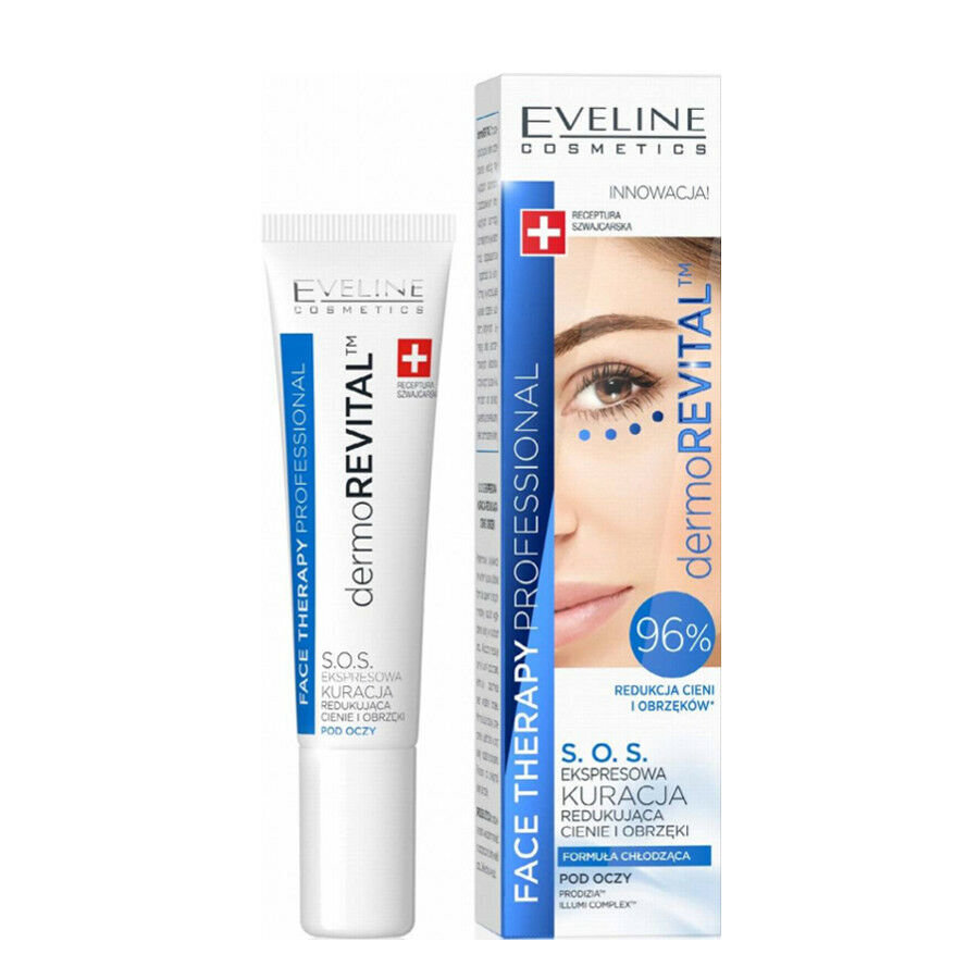 Taastav silmakreem Eveline Cosmetics Face Therapy Professional Dermorevital S.O.S. 15 ml цена и информация | Silmakreemid ja seerumid | hansapost.ee