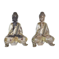 Dekoratiivkuju DKD Home Decor Beež Pruun Buddha Vaik (25 x 11 x 35 cm) (2 Ühikut) hind ja info | Sisustuselemendid | hansapost.ee