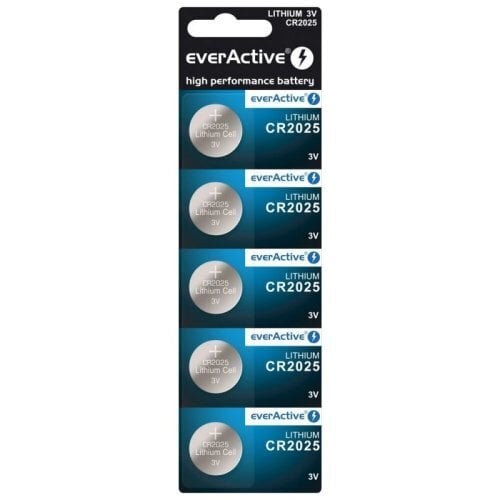 EverActive CR2025-5BB Blister Pack 5 tk hind ja info | Fotoaparaatide akud ja patareid | hansapost.ee