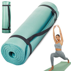 Коврик для йоги, 180 x 60, зеленый цена и информация | Коврики для йоги, фитнеса | hansapost.ee