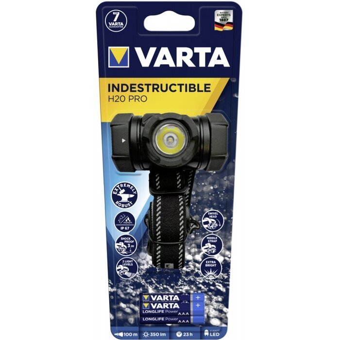 Pealamp VARTA H20 PRO 4 Watt 3xAAA hind ja info | Taskulambid, pealambid ja prožektorid | hansapost.ee