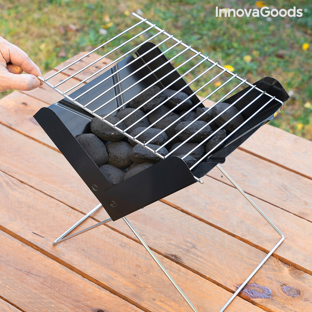 Mini kokkupandav kaasaskantav söegrill InnovaGoods Foldecue цена и информация | Grillid | hansapost.ee