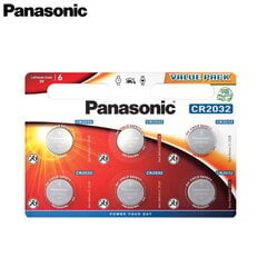 Батарейка Panasonic battery CR2032/6B цена и информация | Аккумуляторы для фотоаппаратов | hansapost.ee