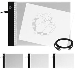 Доска для рисования, XL 33,5 см 3-уровневая USB-подсветка. Чертежная доска цена и информация | Принадлежности для рисования, лепки | hansapost.ee