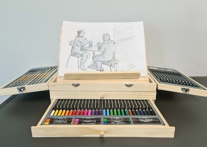 Värvimiskomplekt kohvris Kruzelis 83 tk цена и информация | Kunstitarbed, voolimise tarvikud | hansapost.ee