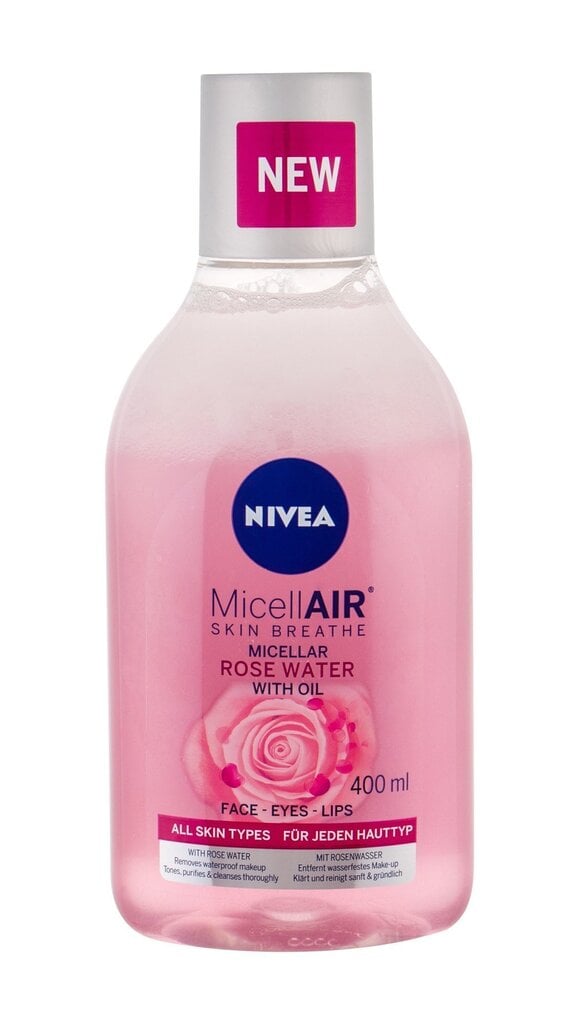 Mitsellaarvesi Nivea MicellAir Rose Water 400 ml цена и информация | Näopuhastusvahendid | hansapost.ee