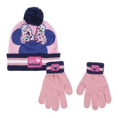 Mütsid ja kindad minnie mouse roosa цена и информация | Шапки, перчатки, шарфы для девочек | hansapost.ee