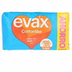 Super hügieenisidemed koos tiibadega Evax Cottonlike (24 uds) hind ja info | Tampoonid, hügieenisidemed ja menstruaalanumad | hansapost.ee