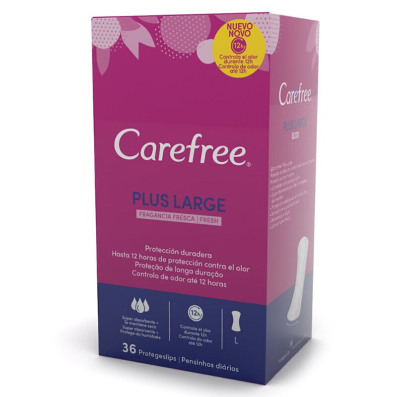 Maksimaalse kaitsega pesukaitsmed Fresh Carefree (36 uds) цена и информация | Tampoonid, hügieenisidemed ja menstruaalanumad | hansapost.ee