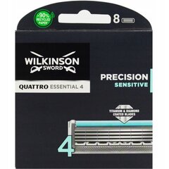 Raseerimisterad meestele Wilkinson Quattro Titanium Sensitive meestele 8 tk. hind ja info | Raseerimisvahendid | hansapost.ee