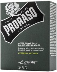 Raseerimisjärgne palsam Proraso Cypress & Vetyver, 100 ml hind ja info | Raseerimisvahendid | hansapost.ee