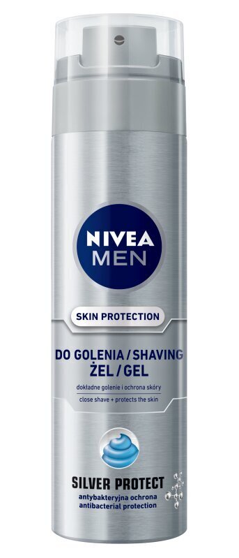 Raseerimisgeel Nivea Men Silver Protect, 200 ml hind ja info | Raseerimisvahendid | hansapost.ee