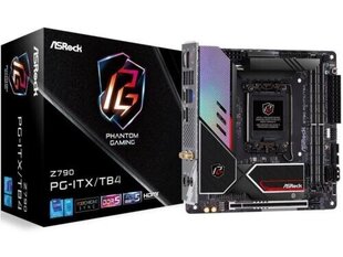 ASRock Z790 PG-ITX/TB4, Mini ITX, LGA1700, DDR5, WiFi цена и информация | Материнские платы | hansapost.ee